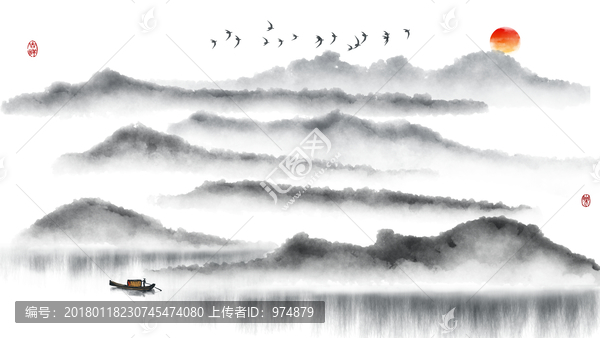 新中式寫意水墨畫