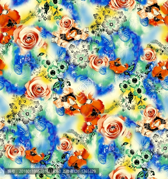 花朵,幻彩,有分層