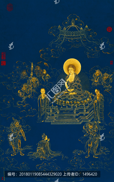 丁觀鵬無量壽佛圖