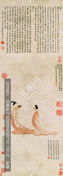 文徵明湘君湘夫人圖
