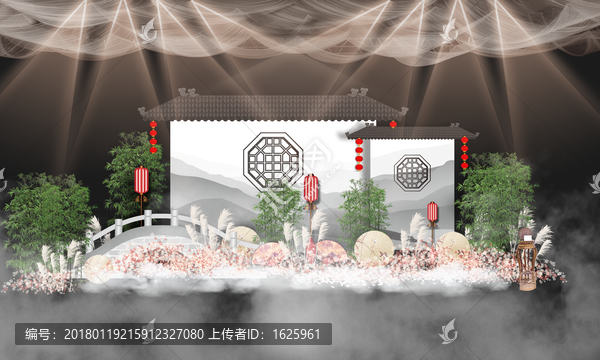 中式婚禮,中國(guó)風(fēng)婚禮,中式舞臺(tái)