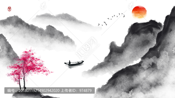 新中式寫意水墨畫