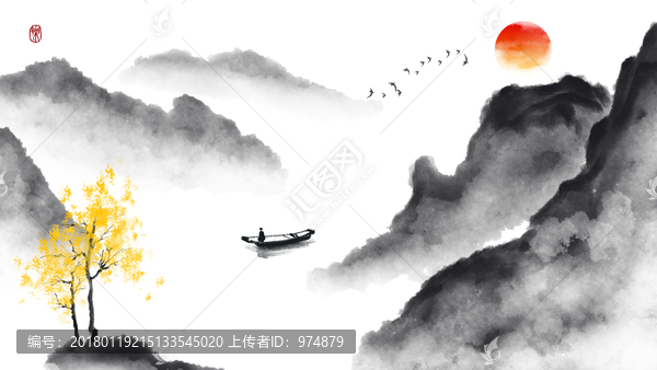 新中式寫意水墨畫