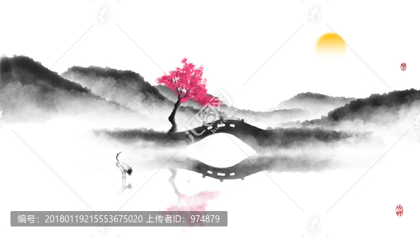 新中式寫意水墨畫