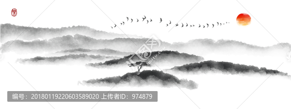 新中式寫意水墨畫