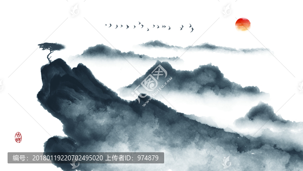 新中式寫意水墨畫