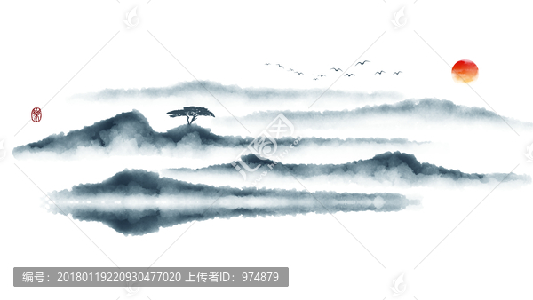 新中式寫意水墨畫