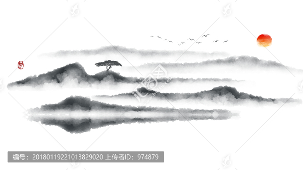 新中式寫意水墨畫