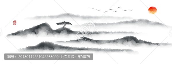 新中式寫意水墨畫