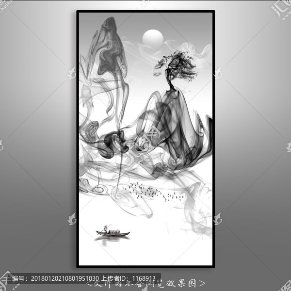 抽象山水畫玄關(guān)