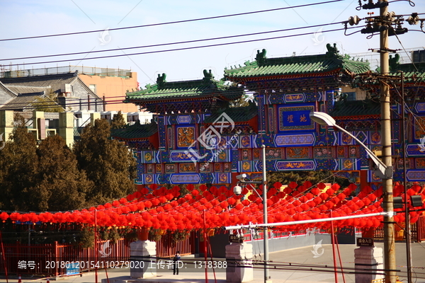 地壇古建紅燈籠陣列