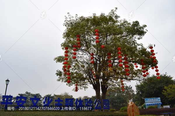 铁路公园新年庆祝灯笼