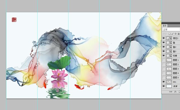 抽象水墨山水裝飾畫