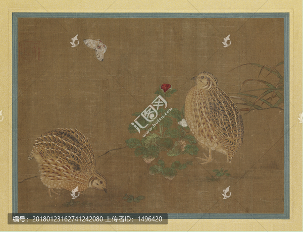 李安忠鵪鶉圖