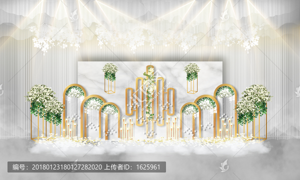 大理石婚禮,白金色婚禮