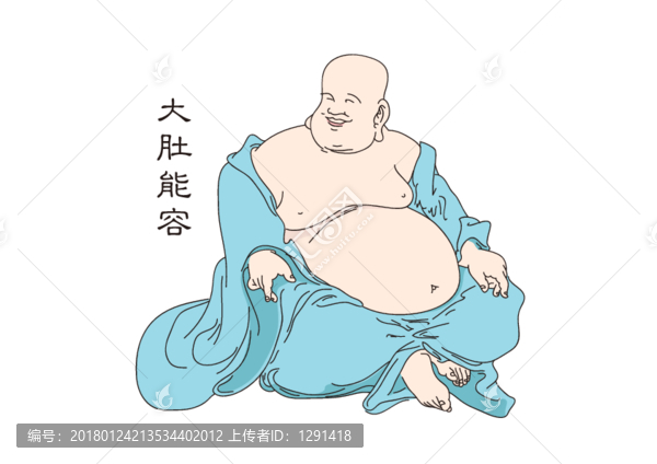 彌勒笑佛大肚能容卡通