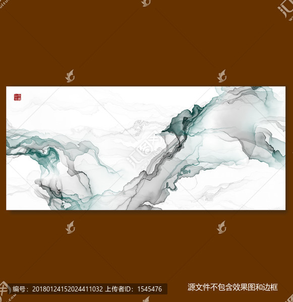 水墨煙云,意境水墨裝飾畫