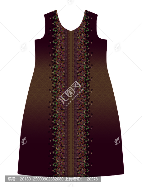 數(shù)碼印花女裝連衣裙圖案