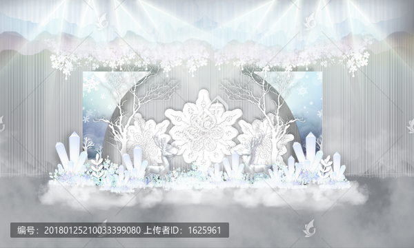 冰雪婚禮,雪花婚禮,迎賓區(qū)