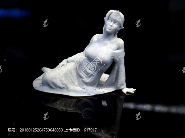 少女雕塑,3d打印