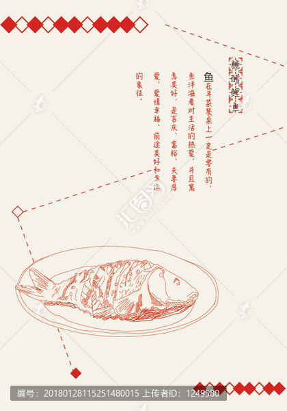 手绘家常菜,中国风,糖醋鲤鱼
