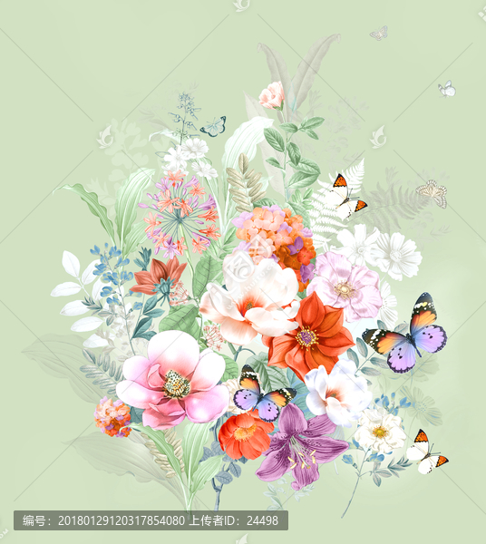 手繪小花,水彩小花