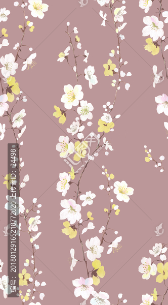 手繪小花,水彩小花,白色花朵