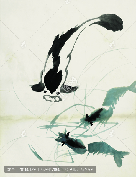 齊白石,魚蝦國畫
