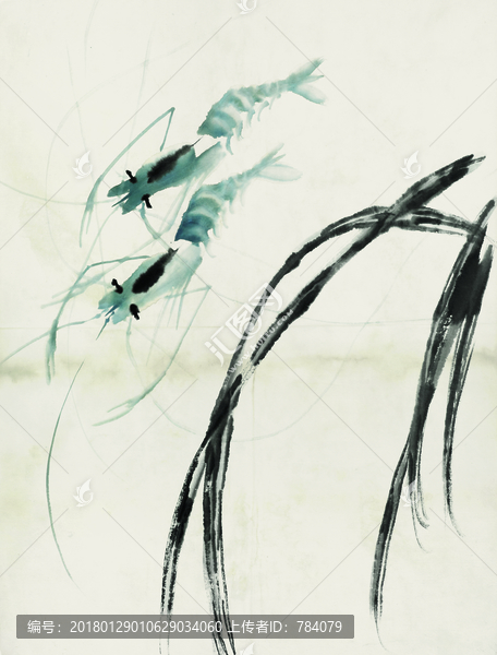 齊白石,魚蝦國畫
