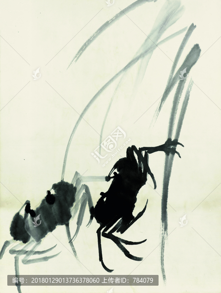 齊白石,魚蝦國(guó)畫