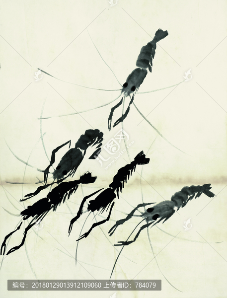 齊白石,魚蝦國畫
