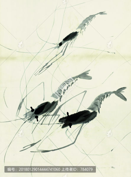 齊白石,魚蝦國畫