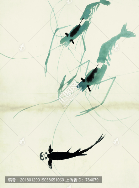 齊白石,魚蝦國畫