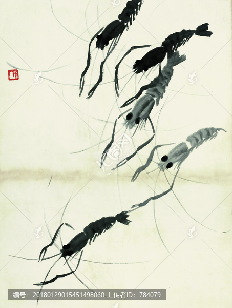 齊白石,魚蝦國畫