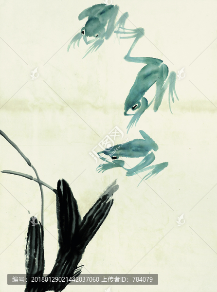 齊白石,魚蝦國畫