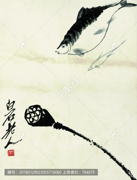 齊白石,魚蝦國畫