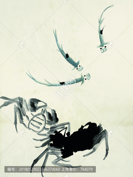 齊白石,魚蝦國畫