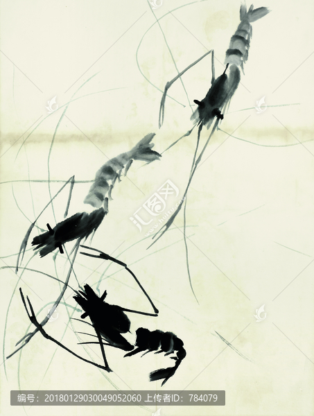 齊白石,魚蝦國畫
