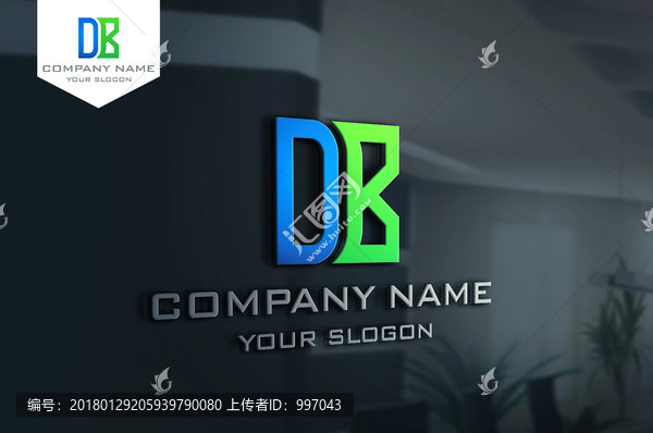 DB字母標志,LOGO設計