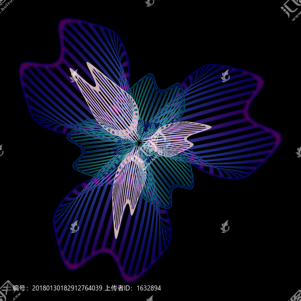 抽象花紋