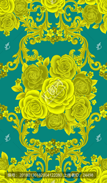 花卉紋樣,玫瑰紋樣,提花圖案