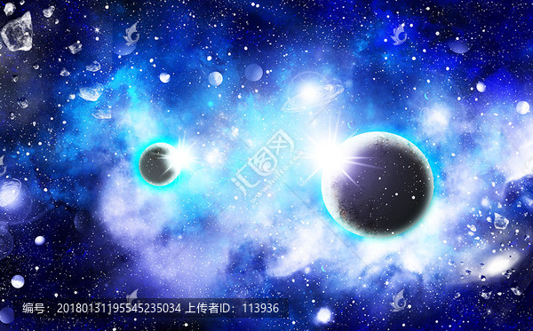 宇宙星球,星空背景