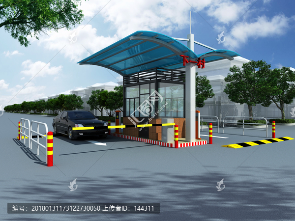 道路收費(fèi)小區(qū)門禁效果圖大圖