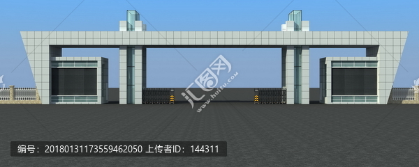 物流園區(qū)大門高清效果圖