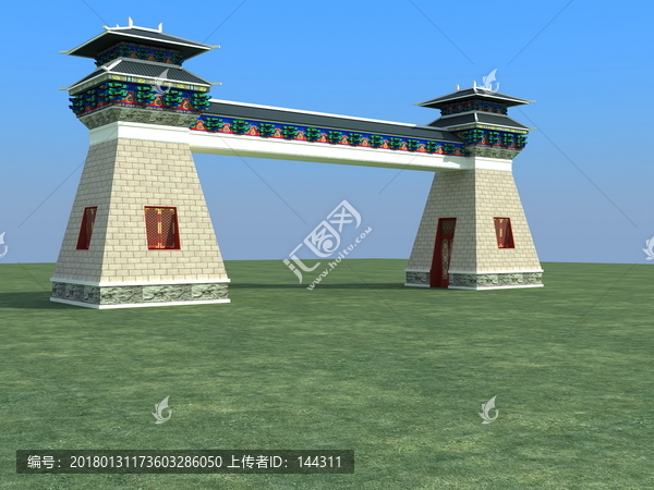 仿古門樓,古建筑闕效果圖