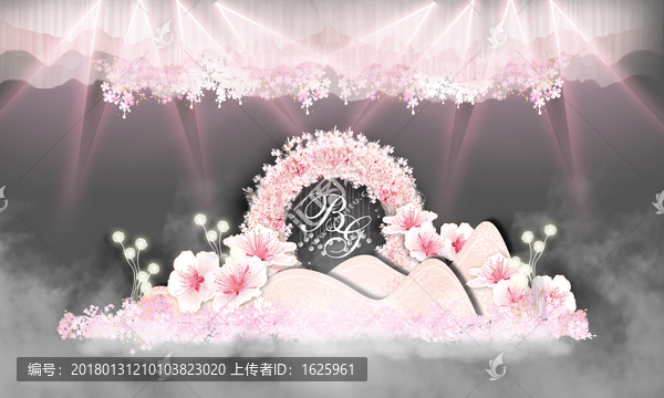 櫻花主題婚禮迎賓區(qū)