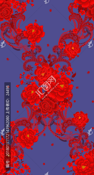花卉紋樣,玫瑰紋樣,提花圖案