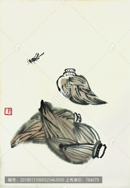 齊白石,花卉草蟲國畫