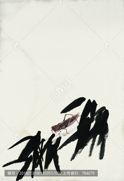 齊白石,蟲草國畫