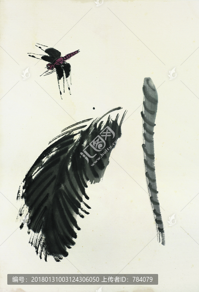 齊白石,蟲草圖國(guó)畫